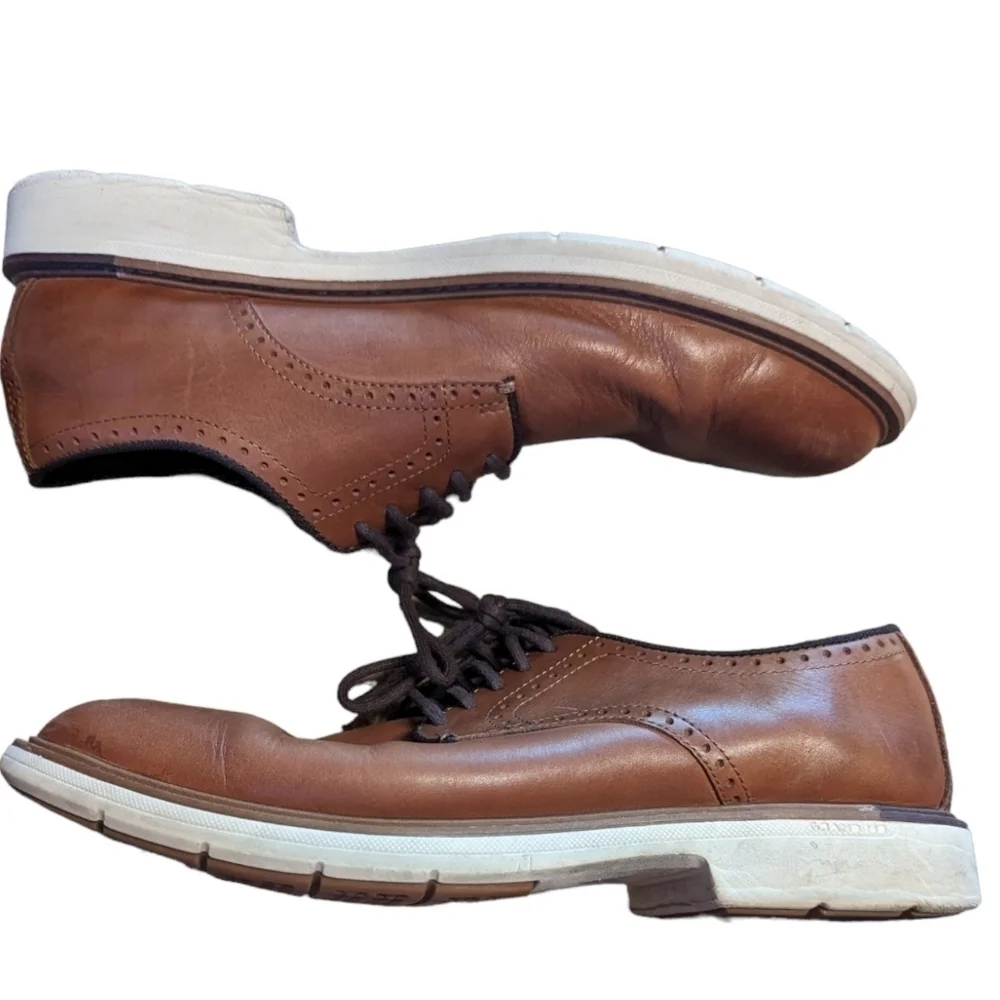 COLE Haan The Go To Plain Oxford Lace Up Men's Shoe in British Tan (11.5)